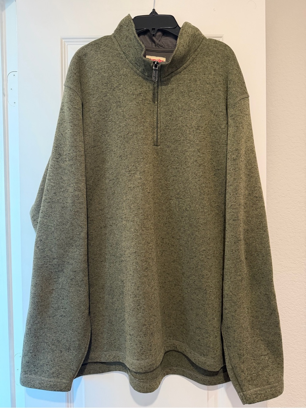 Wrangler Authentics Men’s XL Olive Green Quarter Zip Pullover Sweater